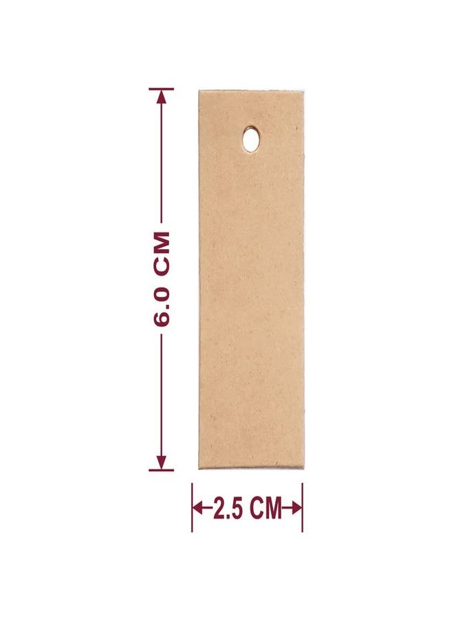 TOWNBUS Small Craft Paper Tags for Gifts, Product Packaging pre-Tied with Jute Rope D4 (100 nos) - Image 3